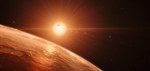 Artist's Impression of Trappist-1 system.